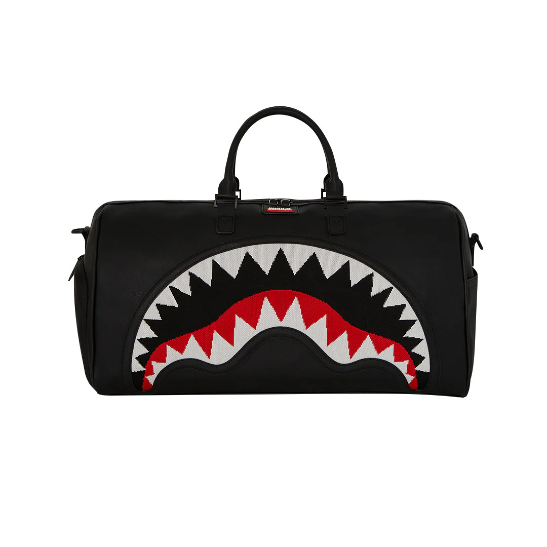 SprayGround鲨鱼嘴黑色经典款旅行袋男女大容量手提旅行包行李袋