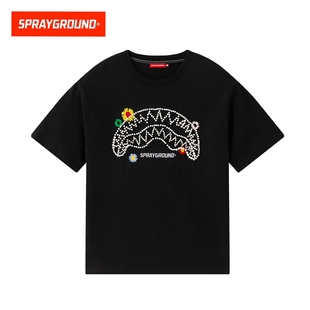 体恤 SprayGround鲨鱼嘴钉珠刺绣短袖 T恤男女2025夏季 新款 情侣半袖