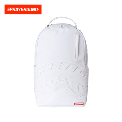 SprayGround鲨鱼嘴白色双肩包