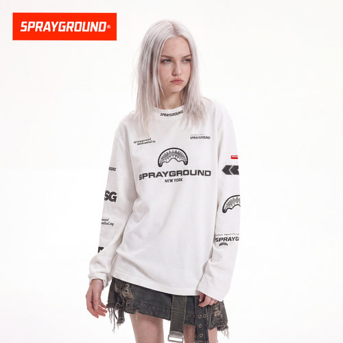 SprayGround鲨鱼嘴美式长袖T恤