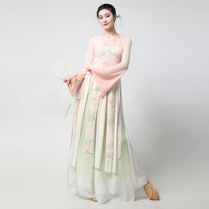 汉唐舞蹈演出古典舞舞蹈服女飘逸