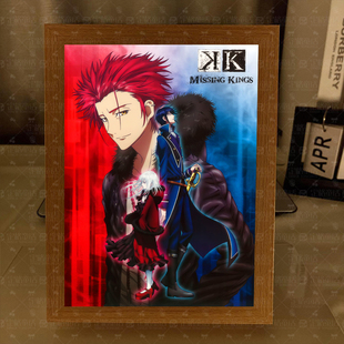 K RETURN OF KINGS灯光画周防尊手办摆件礼物镜子动漫小夜灯装饰