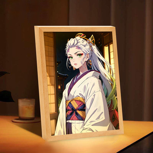 鬼灭之刃堕姬周边灯光画手办蓝牙音箱音响摆件镜子吧唧装饰小夜灯
