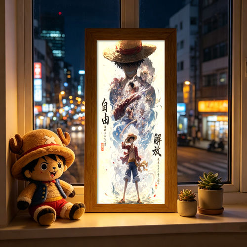 海贼王周边灯光画生日礼物小夜灯装饰摆件电竞房间二次元动漫手办