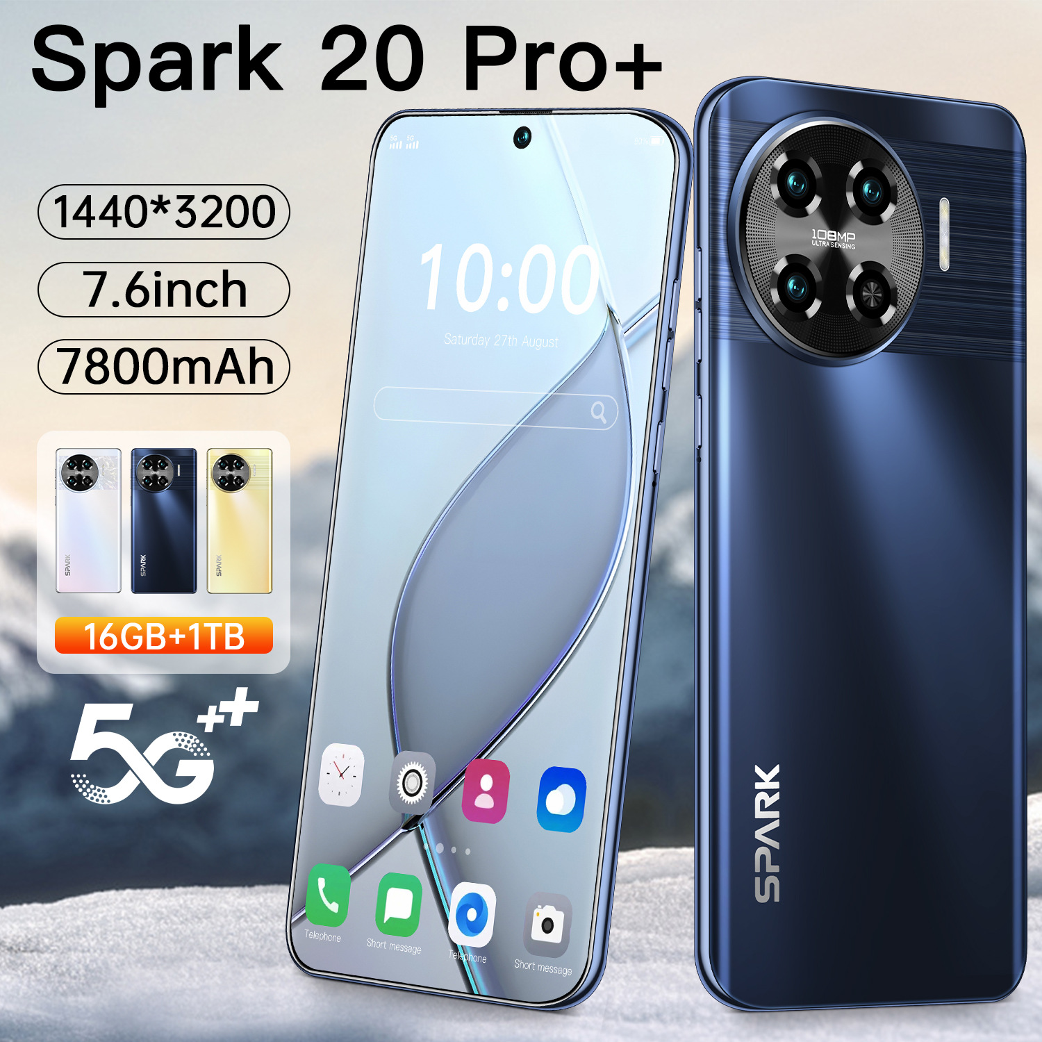 跨境手Sprk超清屏1+1T双