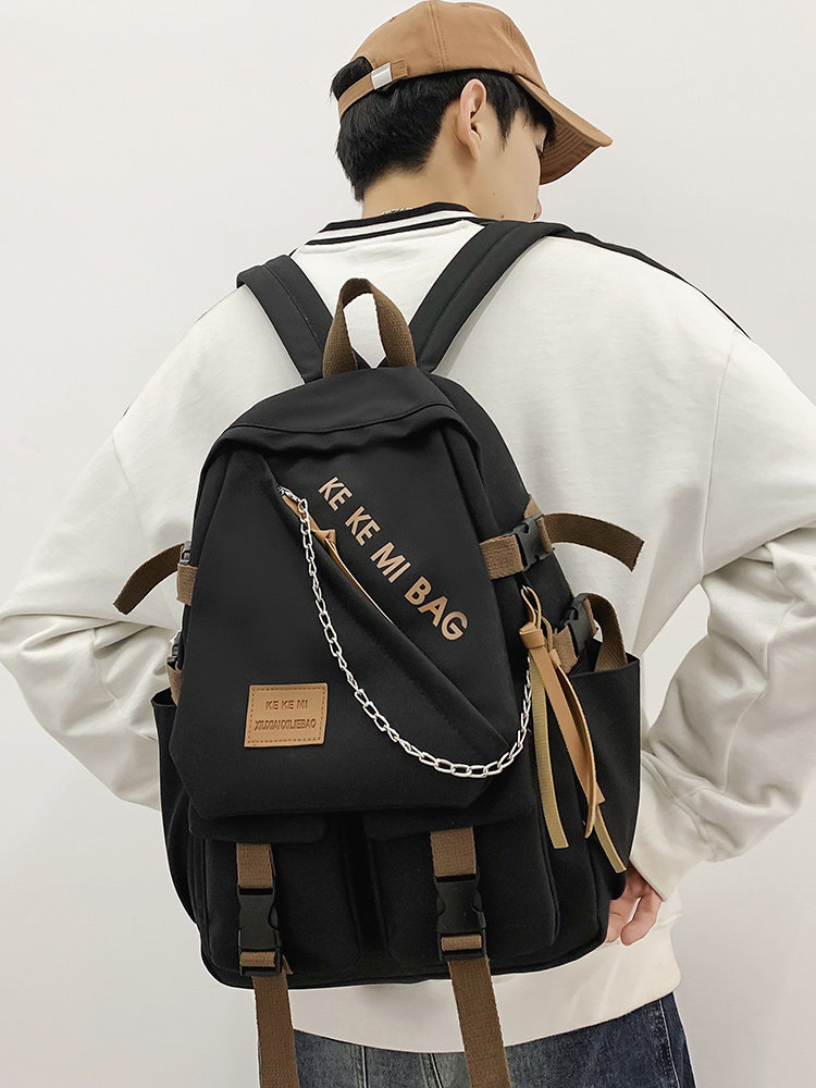 BACKPACK MEN LARGE CAPACITY COLLEGE STUDENTS CASUAL AND VERSATILE JAPANESE BACKPACK LIGHTWEIGHT SIMPLE JUNIOR HIGH SCHOOL AND HIGH SCHOOL STUDENTS SCHOOLBAGS WOMEN