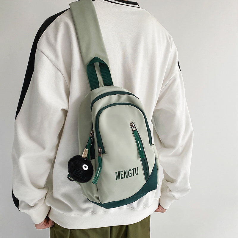 斜挎包男士ins潮牌百搭单肩背包休闲简约手机挎包日系时尚背包女