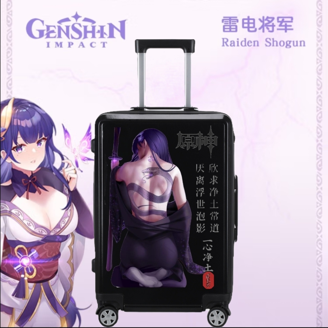 罗拉儿童拉杆箱原神卡通动漫印花拉杆箱20寸时尚旅行箱22寸爆款24