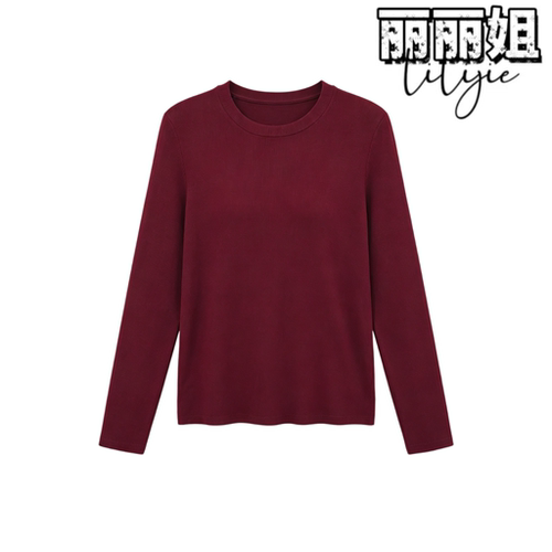 轻氧云感圆领衫打底衫