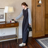 深灰色气质百搭套装女2025新款春季时尚气质马甲内搭阔腿裤三件套，女装套装/套裙，浙宝152