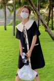 小香风娃娃领连衣裙女夏2022年新款气质复古法式初恋超仙女气质裙，女装连衣裙，浙宝152