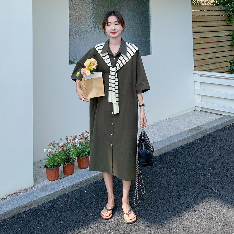 【现货】衬衫连衣裙带披肩152-9816-P125-188,女装连衣裙,浙宝152