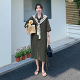 【现货】衬衫连衣裙带披肩152-9816-P125-188，女装连衣裙，浙宝152