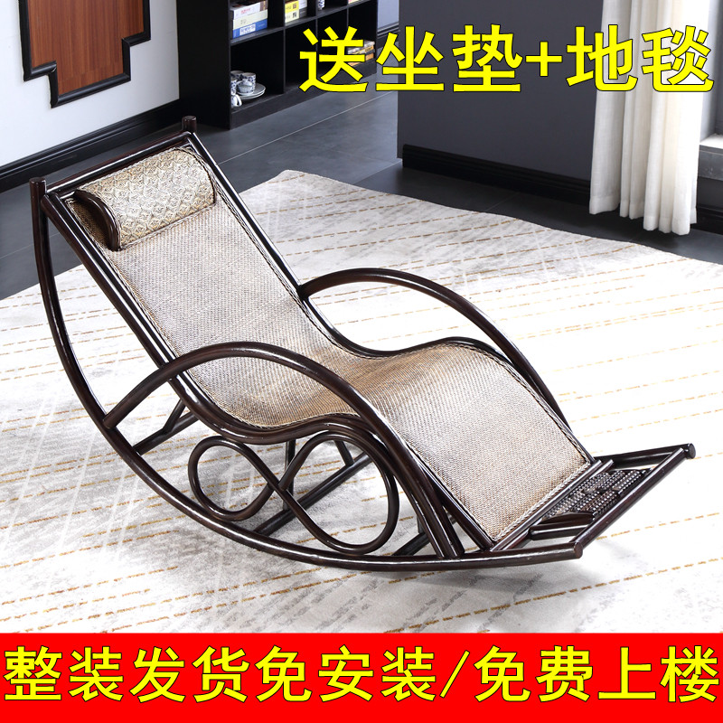 真藤椅家用藤摇椅老人躺椅休闲天然藤编摇摇椅阳台客厅休闲逍遥椅|ruв категории жилой мебели, места категории, Председатель класса, кресло - качалка - от Buy2taobao.com для оказания профессиональной услуги покупки агента Taobao