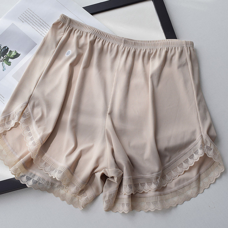 夏季防走光安全裤冰丝保险裤宽松蕾丝边女士四角裤居家短裤8226纯,女士内衣/男士内衣/家居服,平角裤,淘宝优惠券,粉丝福利购,淘宝优惠卷