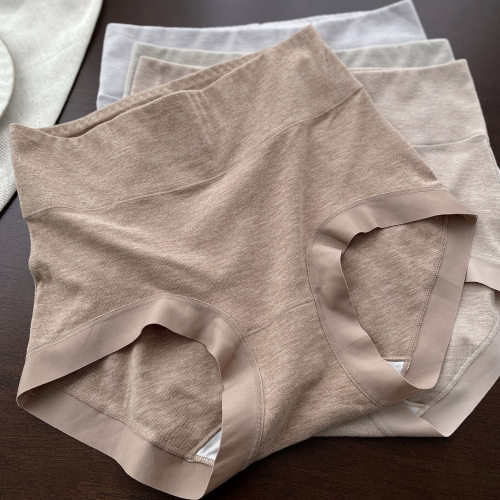 简约无痕磨毛包臀内裤女中高腰