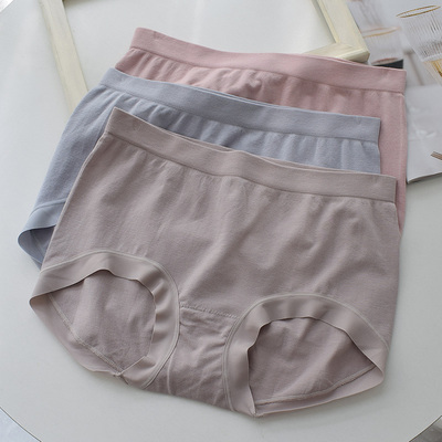 莫代尔无缝简约风纯色包臀内裤