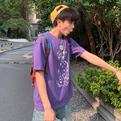 100%纯棉短袖t恤男款夏季上衣
