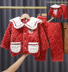 珊瑚绒家居服可爱秋冬季