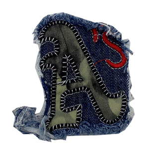 时尚拉毛牛仔布贴补丁贴牛仔衣服裤子装饰修补破洞潮流刺绣手缝贴