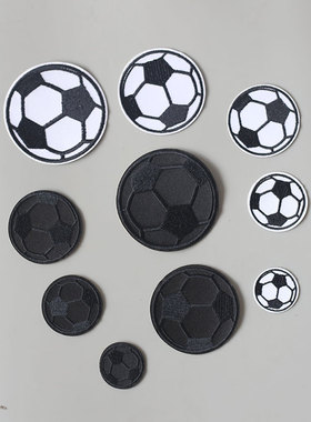 自粘免缝圆形补丁贴黑色大号小号布贴衣服裤子羽绒装饰修补破洞贴