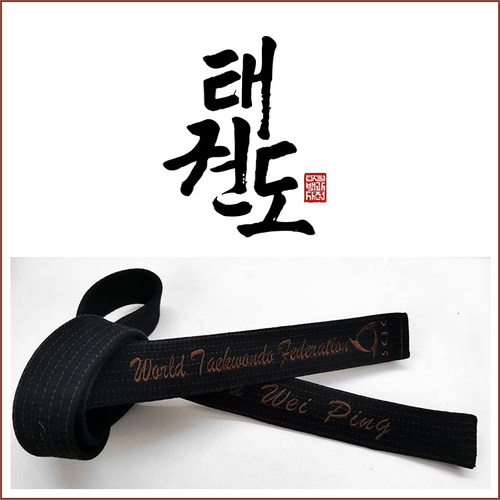 世界联盟黑带black跆拳道