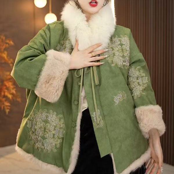 新中式双面双穿加厚保暖国风网红抖音爆款高贵通勤外套