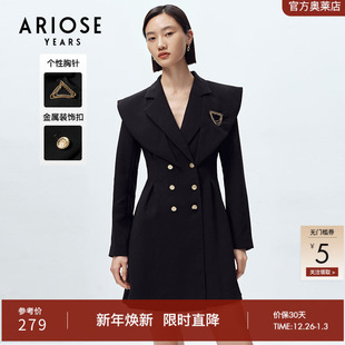 艾诺丝雅诗秋新品 日系学院风高腰显瘦气质高腰连衣裙短裙20219012