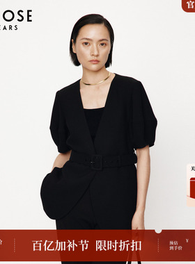 ARIOSEYEARS 气质优雅灯笼袖宽松外套女2024春季短袖上衣30811028