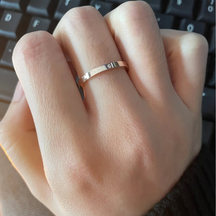 宝藏搭配 小精致戒指 不掉色复古洋气闪亮一颗钻简单又清爽百搭款