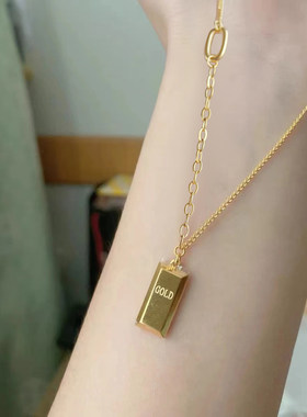 可水洗暴富Gold小糖块项链