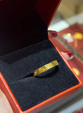 马上有钱花!本命年雕刻小马仿真金戒指不掉色金黄色转运指环情侣