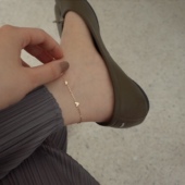 高定走秀款 ～洗澡不用摘简约秀气时髦大方三颗爱心脚链百搭单品