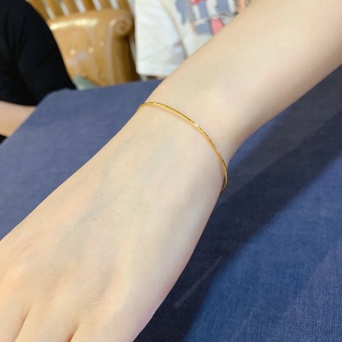 原创可水洗不掉色金色手镯女