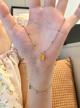 龟背竹项链轻奢气质爆款