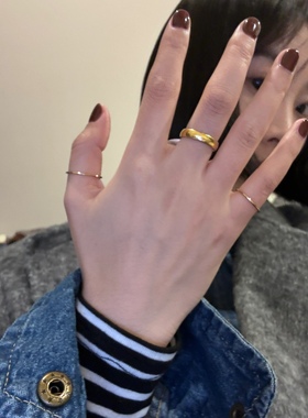 节日氛围感国泰民安粗款戒指食指