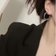 甜甜辣妹显脸小耳环圈圈高级感气质耳钉纯银耳坠2025新款 气质耳饰