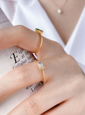 轻奢彩色宝石戒指气质大方