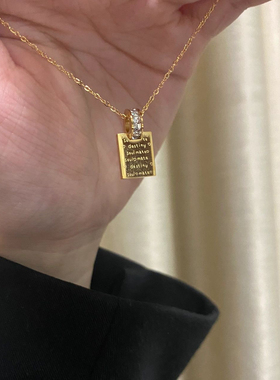 韩国新款NYU款钛钢字母项链