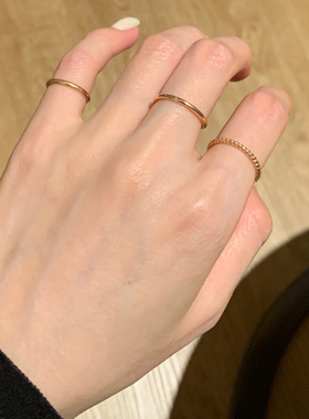 叠戴绝了！古董细金线中式复古叠搭戒指精致日常套戒实用百搭