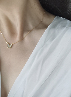 海棠醉日，一川风月天然贝母项链