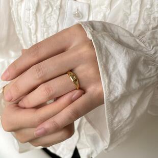 原创小众小清新摩洛哥镶钻星月超闪波西米亚风戒指可水洗质感指环