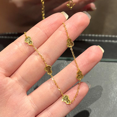 适合淡人佩戴~有灵气好运家多颗葫芦手链精致闪闪发光手饰品礼物