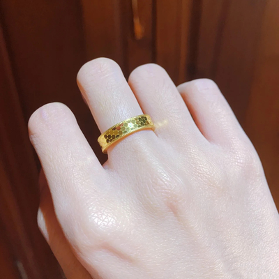 洗澡不用摘金店同款仿真金戒指