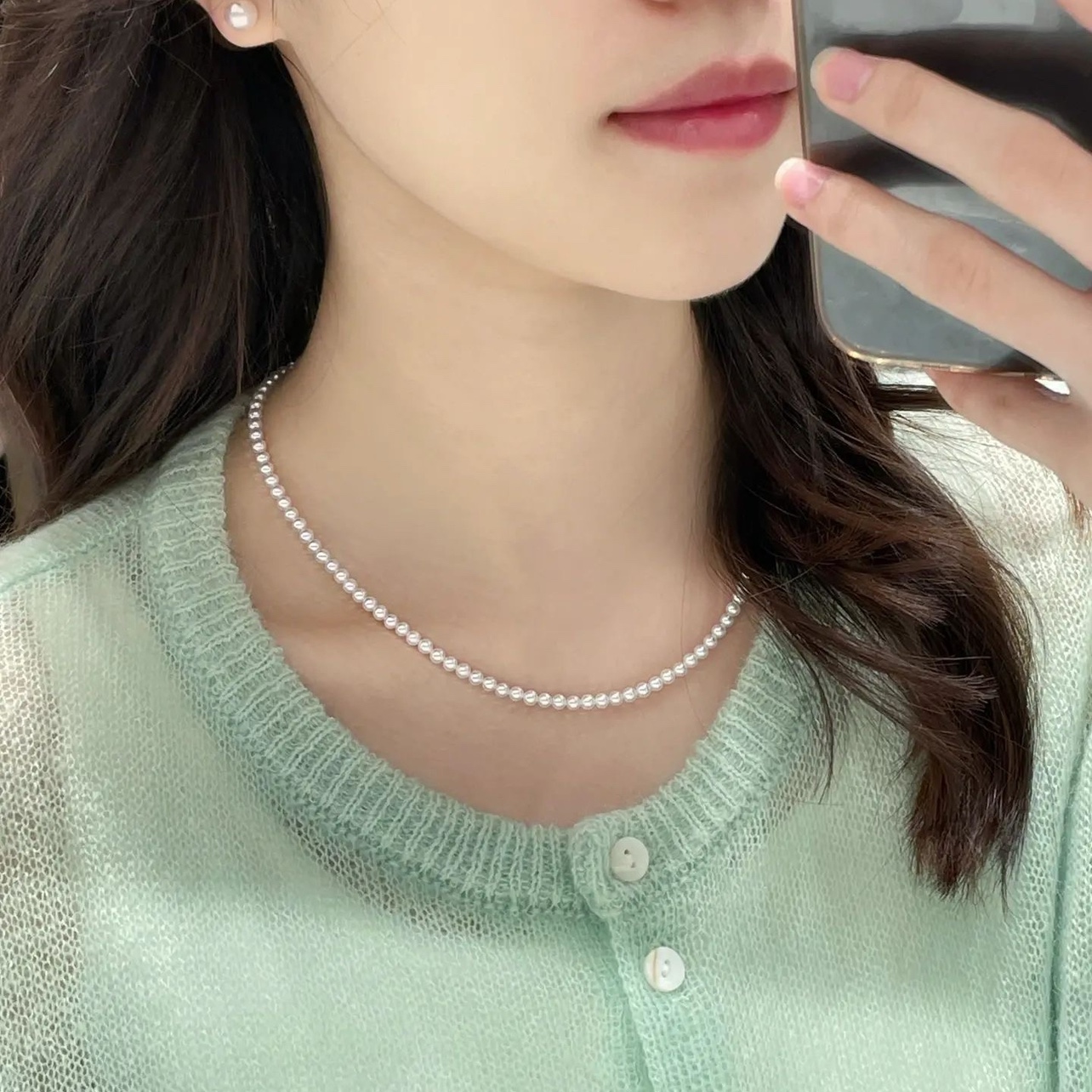 纤细秀气小珍珠BABY锁骨链项链
