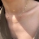 一条不掉色 基础金色闪片素项链 金光闪闪简约不浮夸百搭锁骨链