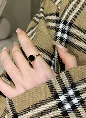 保色可水洗钛钢开口女戒指