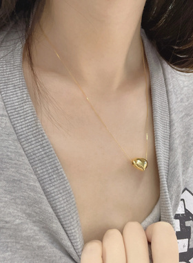 简约质感轻奢百搭爱心锁骨链