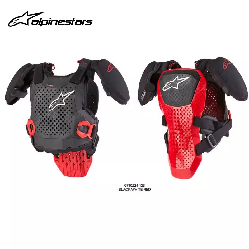 a星alpinestars儿童越野摩托车护甲防摔护甲衣护胸护背胸甲青少年
