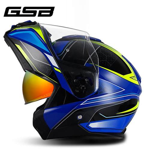 清仓GSB电动车头盔男双镜片揭面四季骑行摩旅全覆式362全盔女